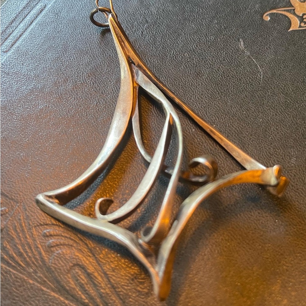 Sterling vintage mid century handcrafted pendant-free shipping